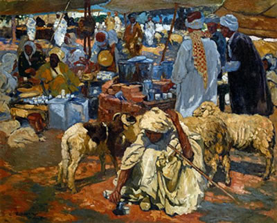 Léon Cauvy : MARCHÉ ARABE