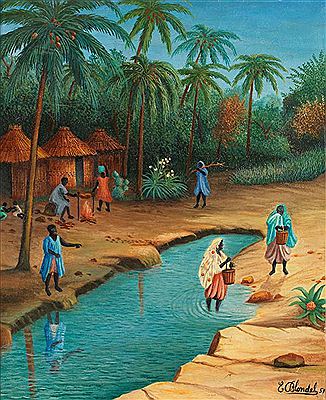 Dominique Lagru : Pêcheurs, Côte d'Ivoire,1955