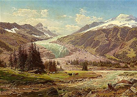 Jean François Xavier Roffiaen : Glacier near Chamonix.