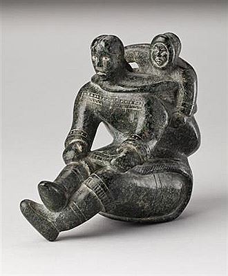 Sheokjuk Oqutaq : Seated Mother and Child