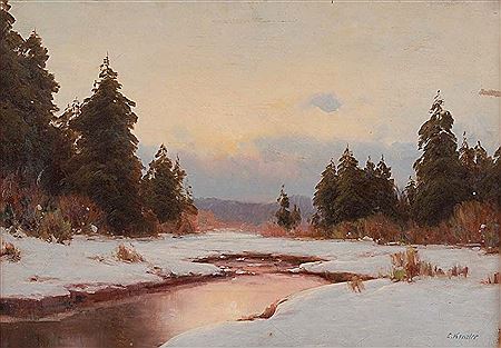 Karl Kehr : Stimmungsvolle Winterlandschaft