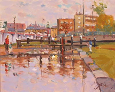 Liam Treacy : GRAND CANAL NEAR RATHMINES, 1996