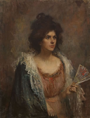 Sarah Henrietta Purser : WOMAN WITH FAN