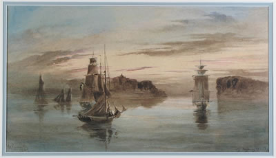 William Henry Raworth : Off Sydney harbour