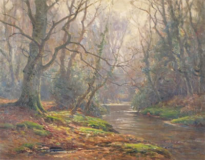 Frederick Golden Short : Wooded river landscapes (a pair)