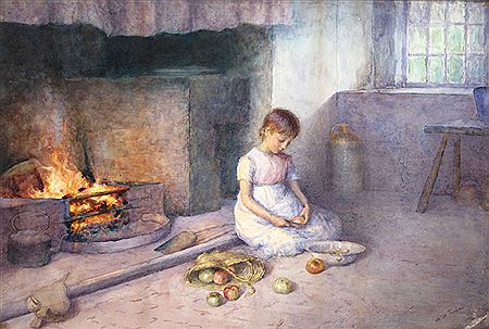 Maud M Turner : Peeling Apples