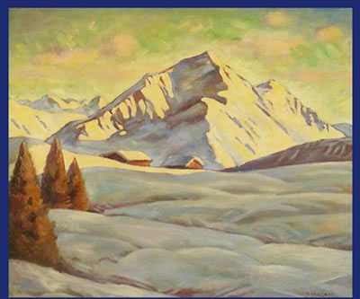 Eugen Henziross : Berglandschaft im Winter