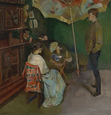 Christian Krohg : 'Et hjørne av mitt atelier' 1884