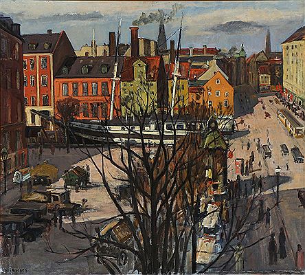 Otto Nielsen : Street Scene from Copenhagen