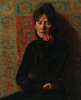 Adam Sophus Danneskjold-Samsoe : Portrait of a lady in contemplation