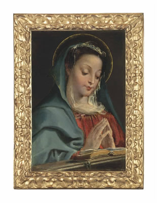 Annibale Carracci : The Virgin at prayer