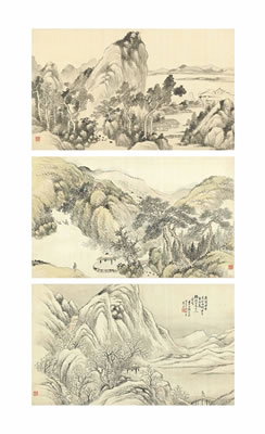 Weipu He : LANDSCAPES AFTER YUAN AND MING MASTERS (10)