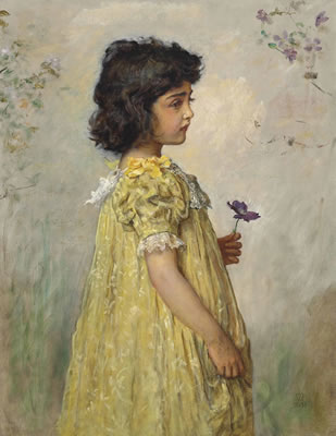 Sir John Everett Millais : Pensive