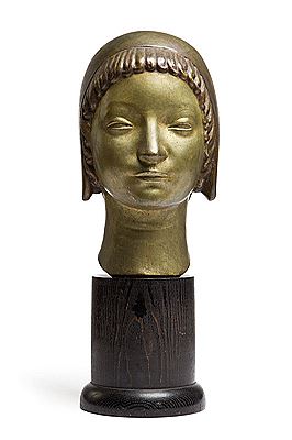 Henryk Kuna : 'Head of a Girl Wearing a Cap'