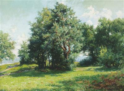 Carl Raimund Lorenz : Trees by a River