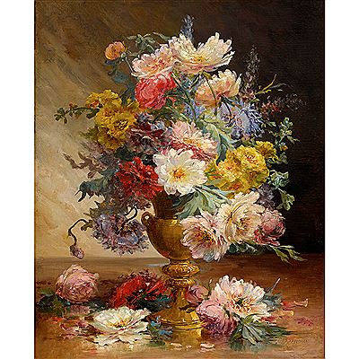 Edmond Van Coppenolle : MIXED FLOWERS