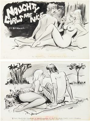 William Michael (Bill) Wenzel : Bill Wenzel Naughty Girls Are Nice... Comic Strip Original Art Group