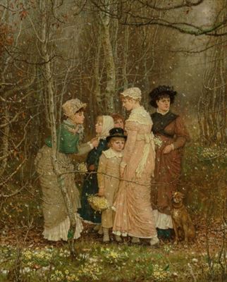 George Boughton : Snow in Spring