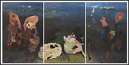 Jack Leonard Shadbolt : Seashore Nocturne (triptych)