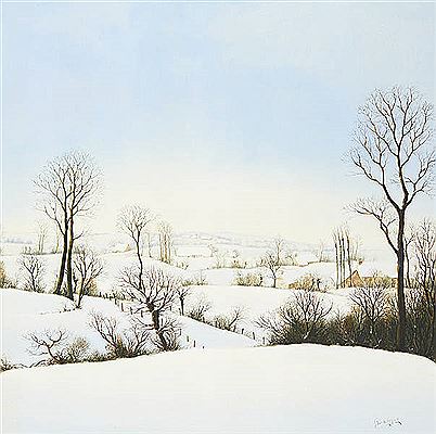 Piet Willequet : Paysage enneigé