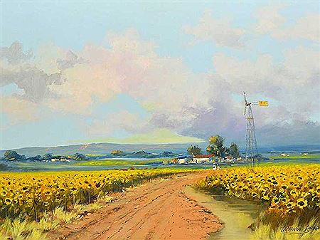 Francois Badenhorst : Sunflower Landscape