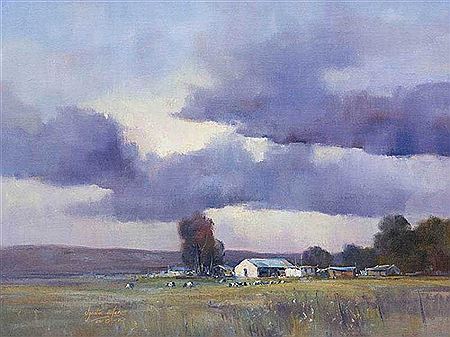 Ignatius Marx : Farm Landscape with Highveld Storm