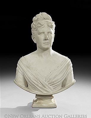 Longworth Nicholas Powers : Portrait Bust of a Woman