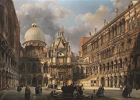 Federico Moja : CORTILE DEL PALAZZO DUCALE DI VENEZIA