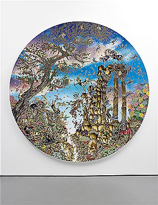 Raqib Shaw : Arrival of the Horse King from the series Paradise Lost, 2011-2012