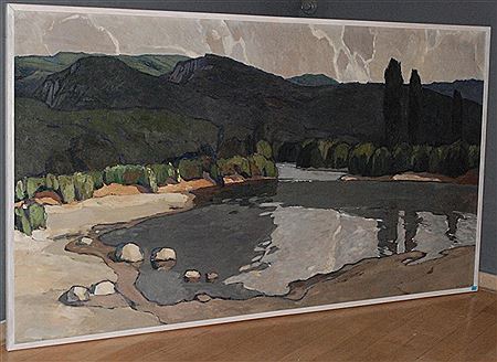 Adolf Kron : Flusslandschaft, 1915