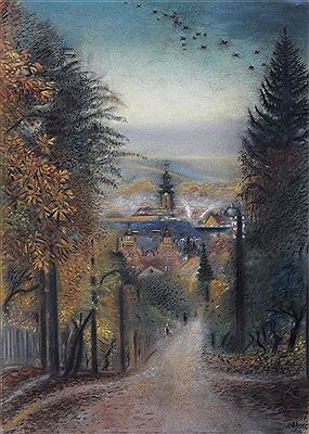 Alfred Ahner : Waldweg nach Weimar. 1954