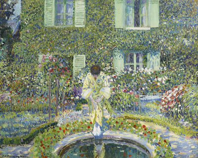 Frederick Carl Frieseke : THE GARDEN POOL