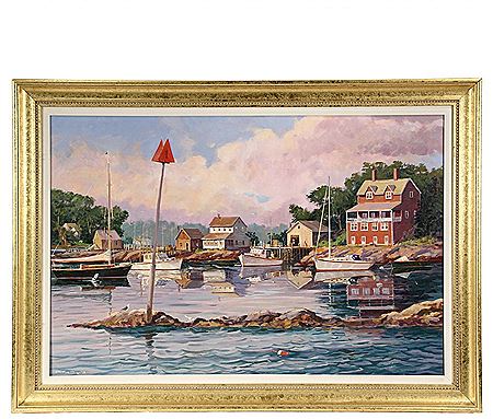 Frederick Kubitz : 'Christmas Cove, Maine, from the Water'