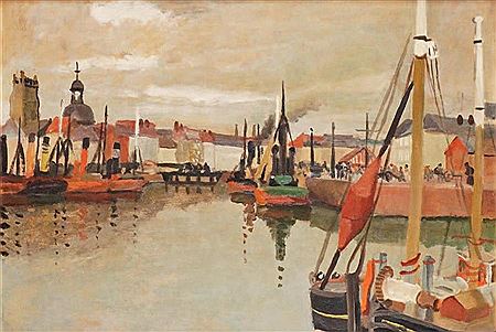 Robert Henri Pinchon : LE PORT DE LA ROCHELLE