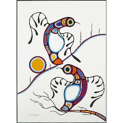 Goyce Kakegamic : UNTITLED (TWO BIRDS)