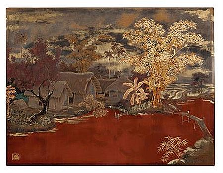 Tien Chung Nguyen : Village du Tonkin, circa 1935-1940