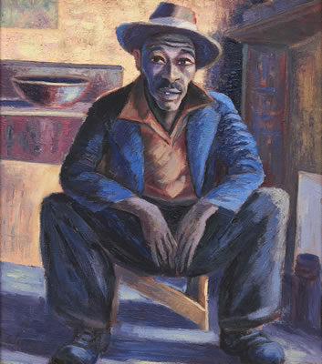 Gerard Sekoto : Portrait of a man (Lentswana)