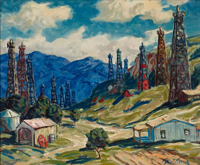 Elliot Bouton Torrey : Oil Derricks, Southern California