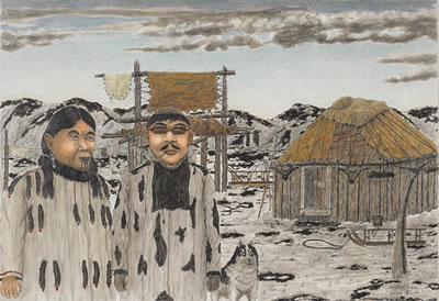 James Kivetoruk Moses : 'Mr & Mrs Napasuk Big Chief East Cape Siberia'