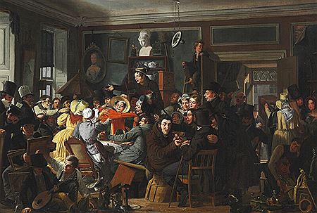 Wilhelm Marstrand : An auction scene.