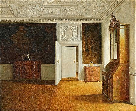 Christian Tilemann-Petersen : Interior from Clausholm.