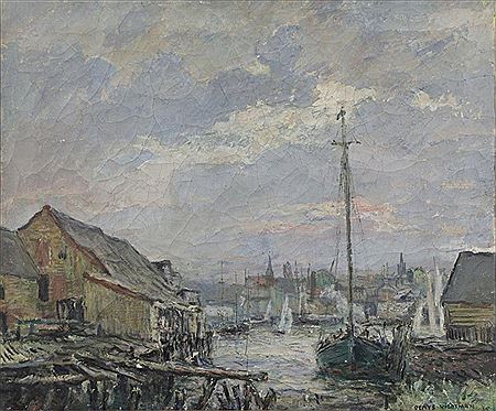 Denys Wortman : Harbor Scene