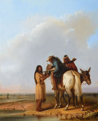 Alfred Jacob Miller : The Thirsty Trapper (1850)