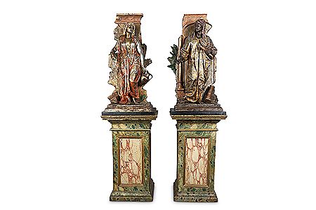 Anatole Jean Guillot : ORIENTALIST FIGURES ON DECORATIVE STANDS CAST BY EUGENE BLOT (2)