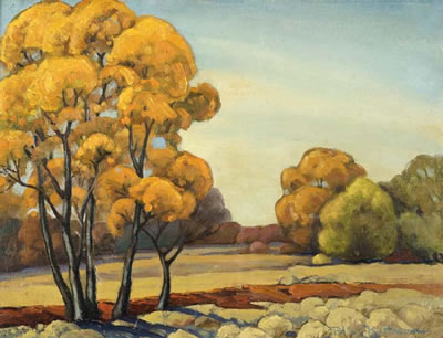 Polly Johnston Hoffman : Yellow Trees