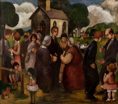 Carl Compton : Gathering in Church Yard