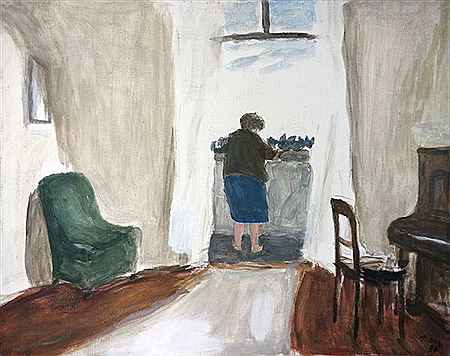 Arno Mohr : Frau auf dem Balkon (1996)