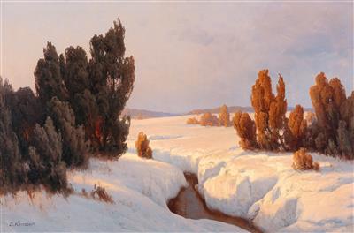 Carl Kenzler : Sonnige Winterlandschaft