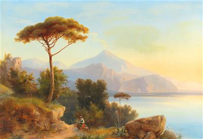 Bernard Muhlig : Vesuvius by Naples; Hunter by the Lake (2)