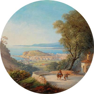 Ercole Trachel : View of the Bay of Nice